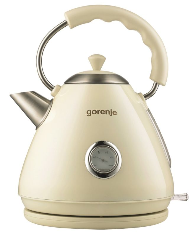 Электрочайник Gorenje 1.7л, пластик, бежевый