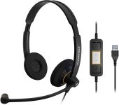 Гарнітура комп'ютерна стерео On-Ear EPOS IMPACT SC 60 USB ML, USB, односпрямований, сертифікат Microsoft Teams, 2.1м, Чорний