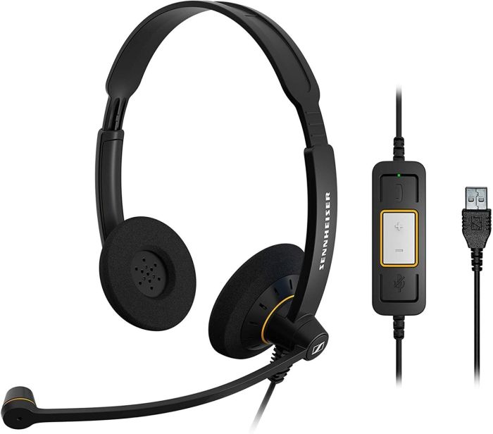 Гарнітура комп'ютерна стерео On-Ear EPOS IMPACT SC 60 USB ML, USB, односпрямований, сертифікат Microsoft Teams, 2.1м, Чорний