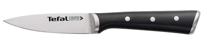 Кухонный нож для чистки овощей Tefal Ice Force, 9см, нержавеющая сталь, пластик, черный