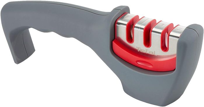 Точилка для ножей Tefal Fresh Kitchen, нержавеющая сталь, пластик, серый