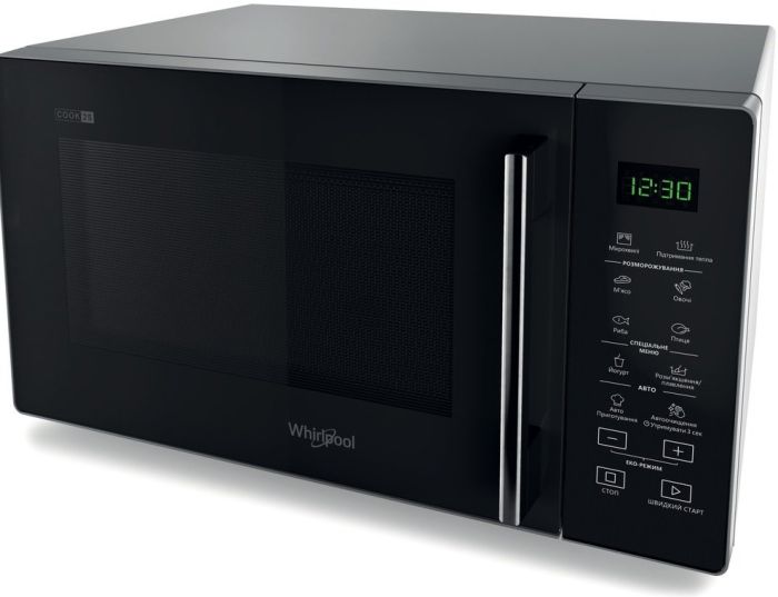 Микроволновая печь Whirlpool, 25л, электронное упр., 900Вт, дисплей, черный