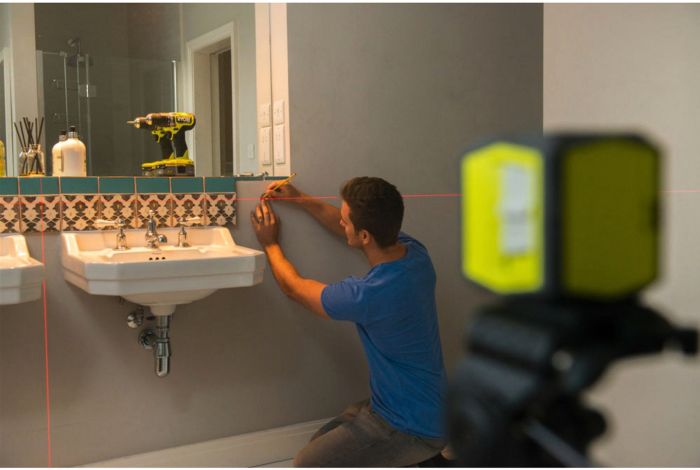 Нівелір лазерний Ryobi RBCLLR1 до 10м перехресний червоний промінь 0.4кг