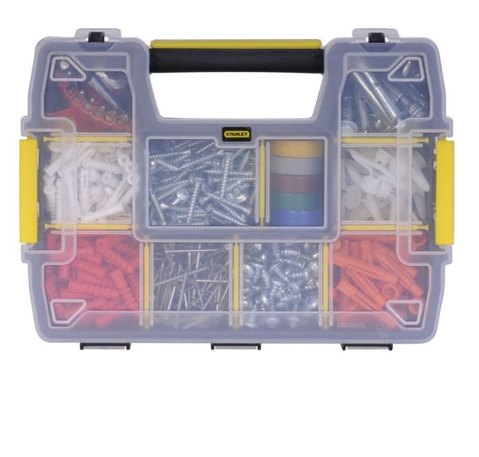 Органайзер Stanley Sort Master Light, 10 отделений, регулируемые перегородки, 6.5х29.5x21.5см, пластик