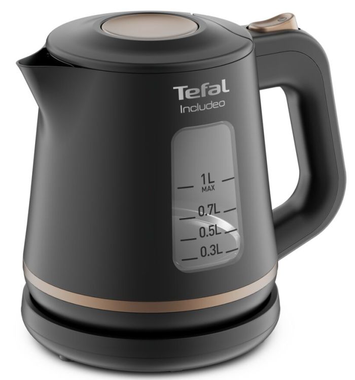 Электрочайник Tefal Includeo 1л, пластик, черный