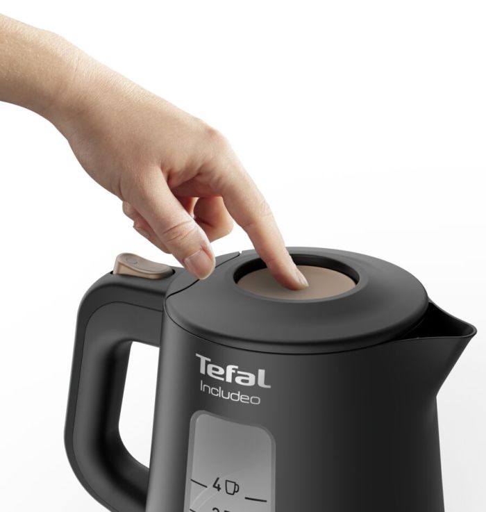 Электрочайник Tefal Includeo 1л, пластик, черный