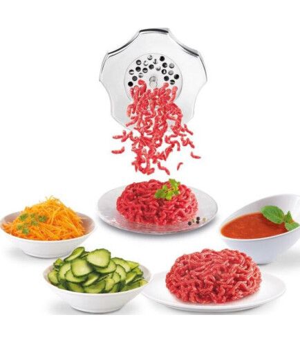 Мясорубка Tefal HVB Plus, 2000Вт, 2.6кг/мин, 3 решетки, насадка для колбас, кеббе, томатов, 5 терок, пластик/металл, черный