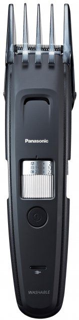 Триммер Panasonic для бороды и усов, сеть+акум., насадок-4, сталь, черный