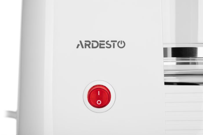 Кофеварка Ardesto капельная White stripes 1.5л, молотый, бело-серый