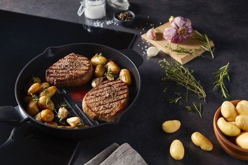 Сковорода гриль Tefal Unlimited, 26см, алюминий, черный