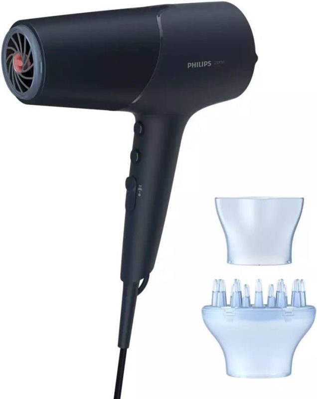 Фен Philips 5000 Series, 2300Вт, 3 режими, дифузор, іоніз-я, хол. обдув, темно-синій