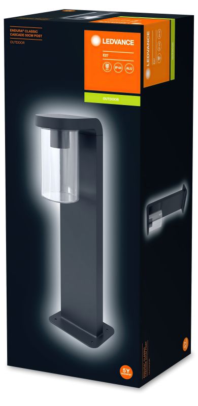 Cвітильник стовпчик LEDVANCE ENDURA CLASSIC CASCADE 50см E27 чорний