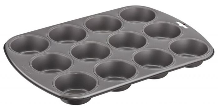 Форма для випікання мафінів Tefal Easybake baking, на 12шт, 38х27х3 см, вуглецева сталь