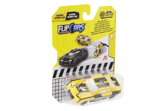 Машинка-трансформер Flip Cars 2 в 1 Спорткары, Черный спорткар и Классический спорткар