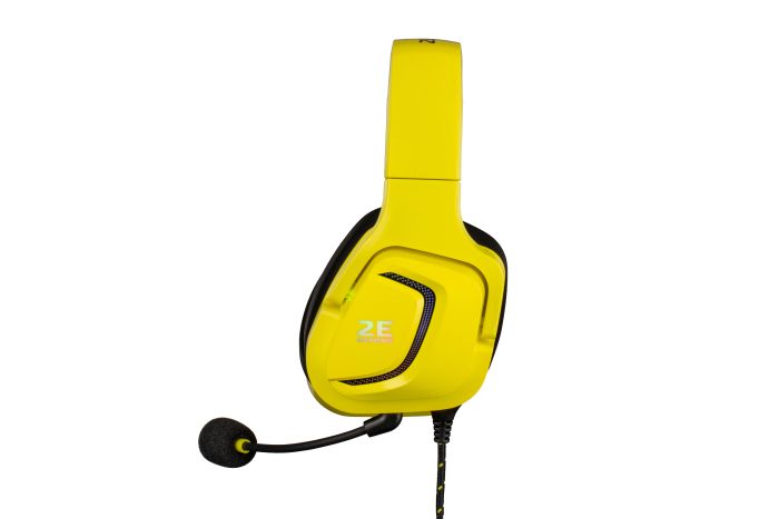 Гарнітура ігрова 2E GAMING HG340, 7.1, USB-A, RGB, 2м, жовтий