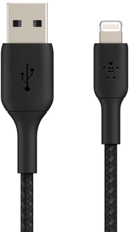Кабель USB-A > Lightning зарядки/синхронизации Belkin 2м, витой, черный