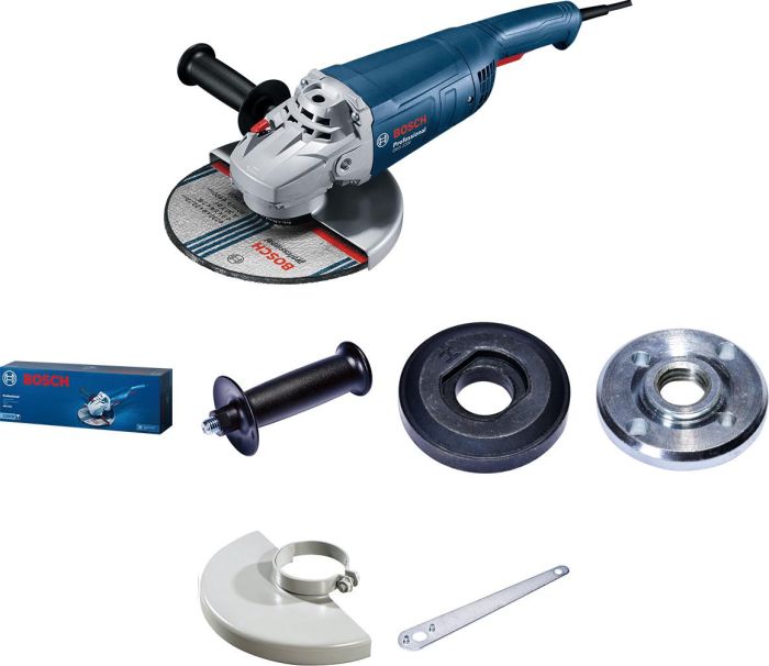 Шлифмашина угловая Bosch GWS 2200, 180мм, 2200Вт, 8500об/мин, М14, 5.2кг