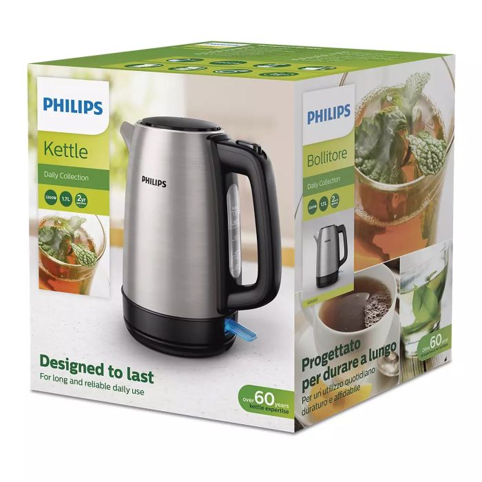 Электрочайник Philips Daily Collection 1.7л, металл
