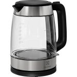 Електрочайник Electrolux 1.7л, Strix, скло, сріблясто-чорний