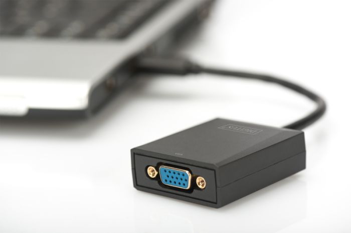 Адаптер DIGITUS USB 3.0 - VGA Full HD, M/F, 0.15м