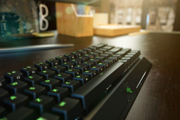 Клавиатура механическая Razer BlackWidow V3 Mini HyperSpeed 68key, Green Switch, USB-A/WL/BT, EN/RU, RGB, чёрный