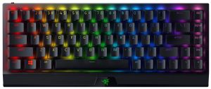 Клавиатура механическая Razer BlackWidow V3 Mini HyperSpeed 68key, Green Switch, USB-A/WL/BT, EN/RU, RGB, чёрный