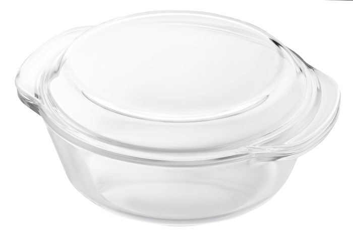 Форма для запікання з кришкою Ardesto Black Mars, 25.5х22.8х10.2см, боросилікатне скло, кругла, прозорий
