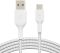 Кабель USB-A > USB-C заряджання/синхронізації Belkin 1м, 15Вт, Type-C, плетений, білий
