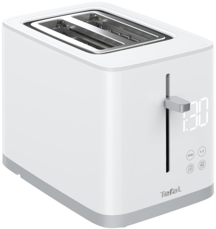 Тостер Tefal Sense 850Вт, LED дисплей, метал/пластик, білий