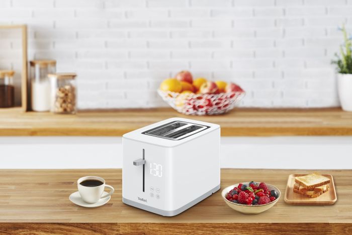 Тостер Tefal Sense 850Вт, LED дисплей, метал/пластик, білий