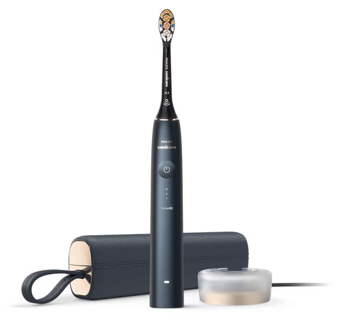 Щітка зубна електр. Philips, Sonicare DiamondClean Prestige 9900, 62т. колив/хв, насадок-1, SenseIQ, зарядний чохол, чорний