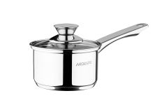 Ківш зі скляною кришкою ARDESTO Gemini Foggia, 1.1л, нержавіюча сталь