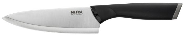 Кухонний ніж кухарський Tefal Comfort, 15см, з чохлом, нержавіюча сталь, пластик, чорний