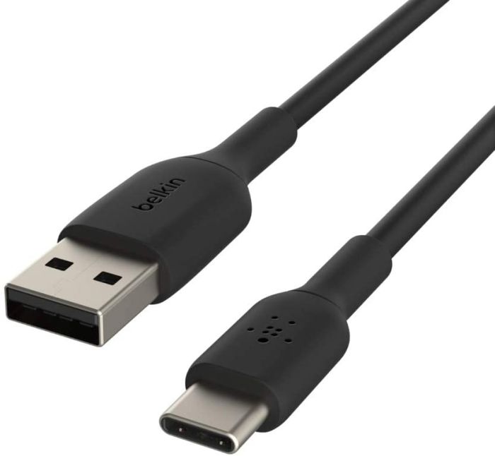 Кабель USB-A > USB-C заряджання/синхронізації Belkin 1м, 15Вт, Type-C, PVC, чорний