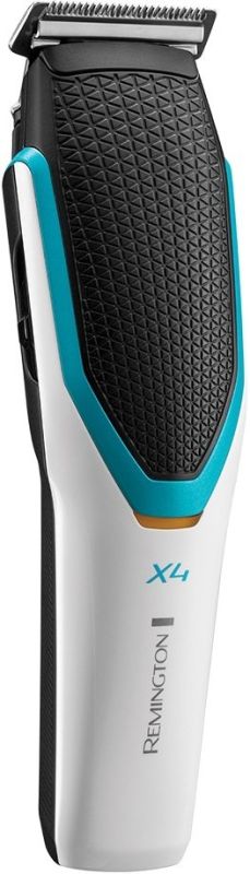 Машинка для стрижки Remington Power X Series X4, мережа+акум., насадок-3, сталь, біло-чорний