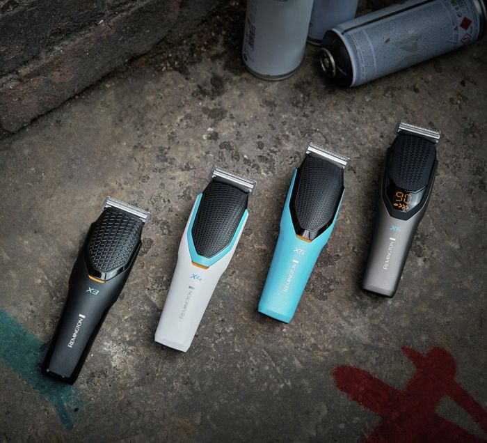 Машинка для стрижки  Remington Power X Series X5, сеть+акум., роторный мотор, насадок-4, сталь, черно-бирюзовый