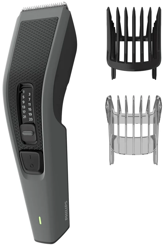 Машинка для стриження  Philips Series 3000, акум., роторний мотор, насадок-2, сталь, чорно-сірий