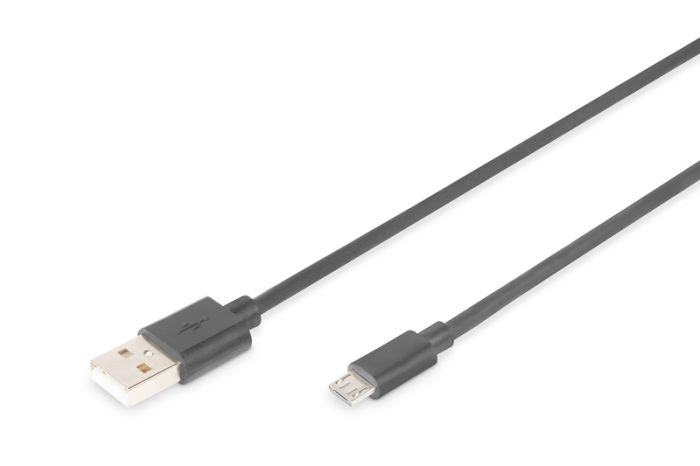 Кабель DIGITUS USB 2.0 (AM/micro B) 1.8м, черный