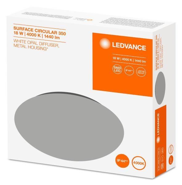 Светильник накладной LEDVANCE SF CIRCULAR LED 18Вт 1440Лм 4000K 350мм IP44 белый