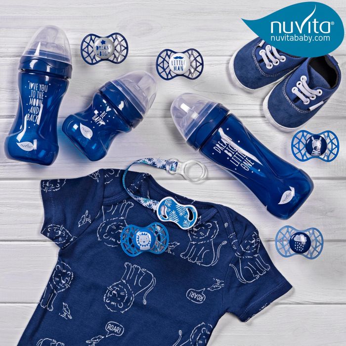 Пустышка Nuvita 7087 Air55 Explorer симметрическая 6m+ (зебра, лев) 2шт