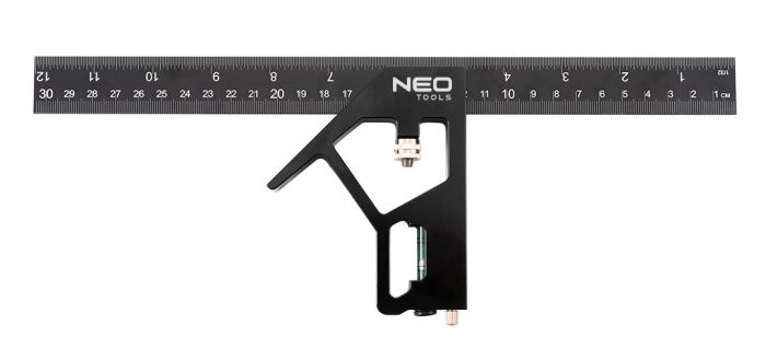 Угольник Neo Tools, 30см, алюминий, рукоятка с высокой точностью наклона