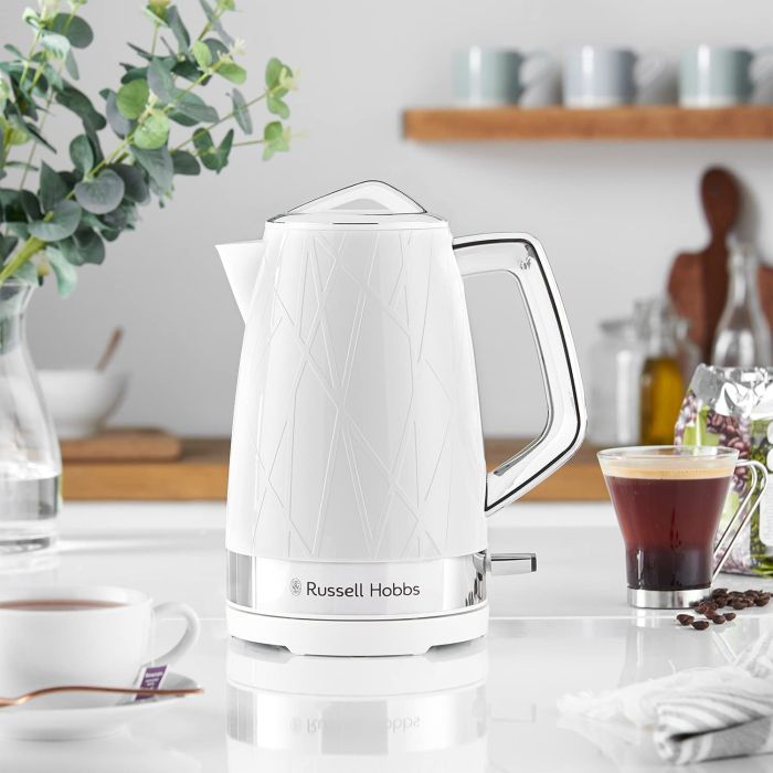 Электрочайник Russell Hobbs Structure, 1.7л, пластик, бело-серебристый