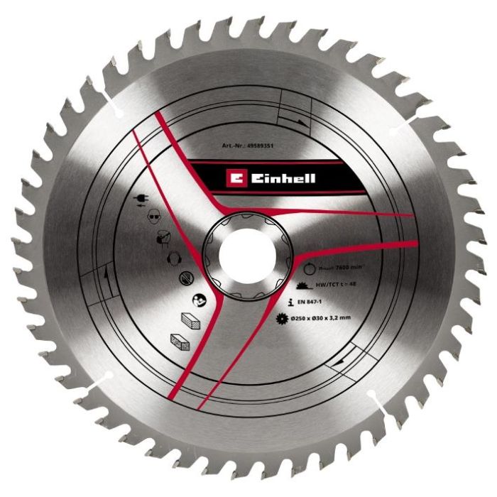 Диск пильный TCT KWB к торцевой пиле Einhell, 250х30мм, 48 зубцов