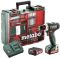 Шуруповерт-дрель аккумуляторный MetaboPowerMaxx SB 12 Set, 12В 2x2Ач, 17/40Нм, 0-360/0-1400об/мин, 1.1кг