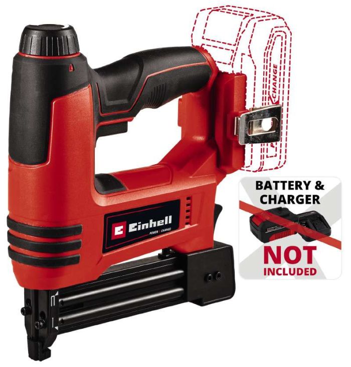 Степлер аккумуляторный Einhell TE-CN 18 Li - Solo, PXC 18В, скобы 16-22/5.7мм, гвозди 15-32/1мм, 20уд/хв, 2.07кг, без АКБ и ЗУ