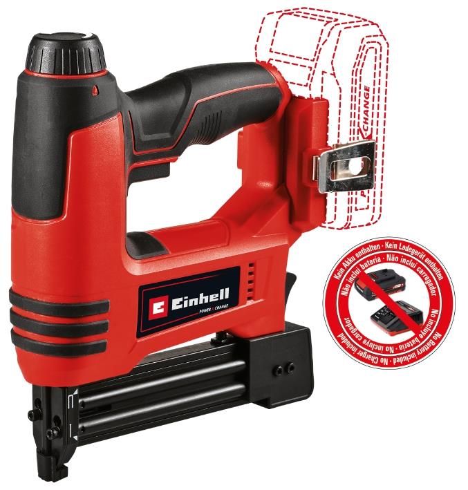 Степлер аккумуляторный Einhell TE-CN 18 Li - Solo, PXC 18В, скобы 16-22/5.7мм, гвозди 15-32/1мм, 20уд/хв, 2.07кг, без АКБ и ЗУ