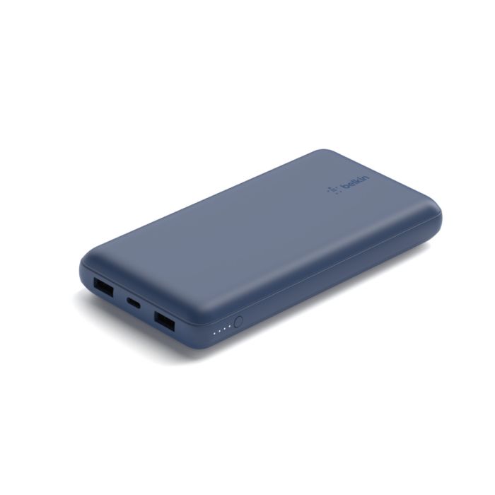 Портативное зарядное устройство Power Bank Belkin 20000мАч, 15Вт, 2хUSB-A/USB-C, синий