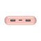 Акумулятор портативний літій-іонний Power Bank Belkin 20000мА·год, 15Вт, 2хUSB-A/USB-C, рожевий