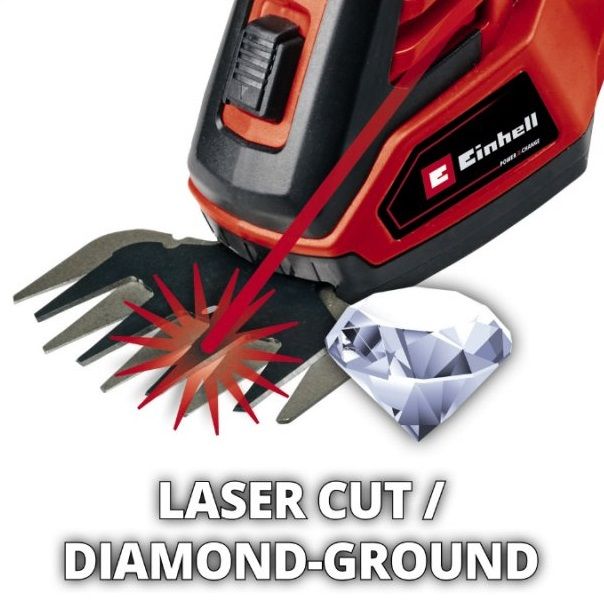 Ножиці для трави акумуляторні Einhell GE-CG 18/100 Li-Solo 18В PXC 10см крок різу 8мм 1.06кг без АКБ та ЗП