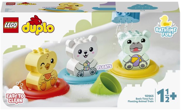 Конструктор LEGO DUPLO My First Приключения в ванной: плавучий поезд для зверей